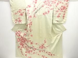 作家物　手描き友禅　枝梅模様訪問着